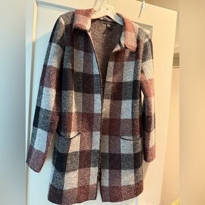 Plaid Women's sweater - Black, Gray, Brown, maroon